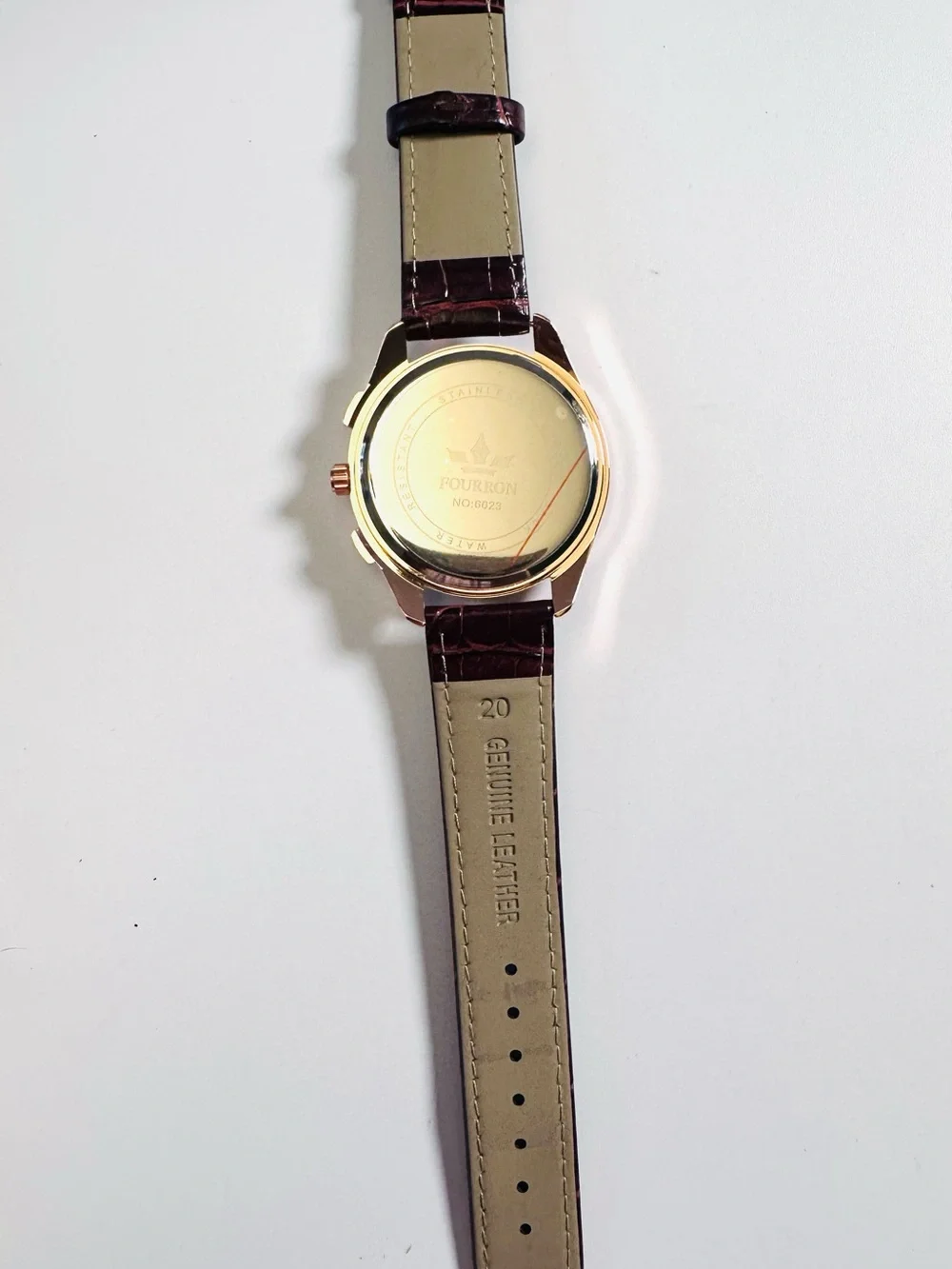 NEW/ FOURRON CHRONOGRAPH WATCH Men’s Watch/Leather Strap UNTESTED